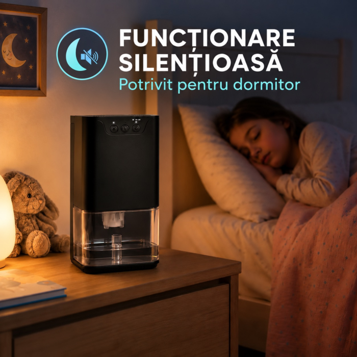 Dezumidificator compact VarioShop®, pentru locuinta, birou si spatii cu umiditate ridicata, rezervor 1400 ml, 36W, negru [5]