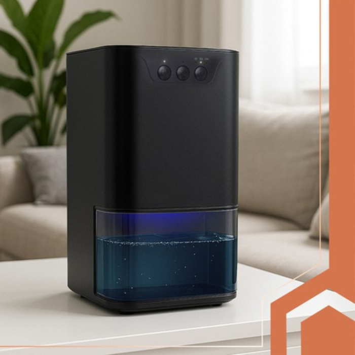 Dezumidificator de aer compact VarioShop® 1400 ml, tehnologie Peltier silentioasa 36W, temporizator 8/12/16 ore, oprire automata, rezervor detasabil, LED ambiental 7 culori, negru [12]