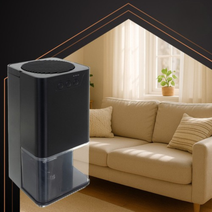 Dezumidificator de aer compact VarioShop® 1400 ml, tehnologie Peltier silentioasa 36W, temporizator 8/12/16 ore, oprire automata, rezervor detasabil, LED ambiental 7 culori, negru [11]