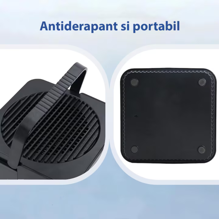 Dezumidificator de aer compact VarioShop® 1400 ml, tehnologie Peltier silentioasa 36W, temporizator 8/12/16 ore, oprire automata, rezervor detasabil, LED ambiental 7 culori, negru [8]