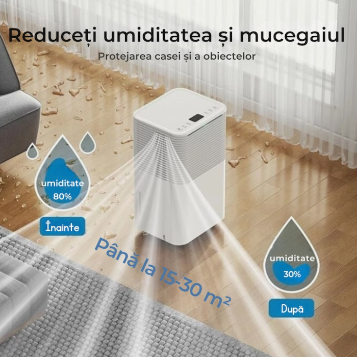Dezumidificator de aer VarioShop, 12L/24h, control WiFi, alb, 44, 5x25, 5x22cm [5]