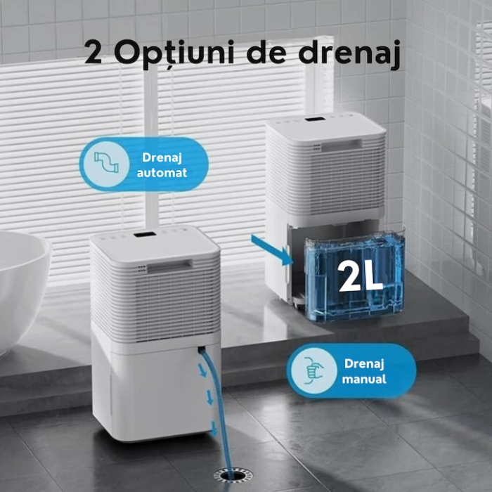 Dezumidificator de aer VarioShop, 12L/24h, control WiFi, alb, 44, 5x25, 5x22cm [2]
