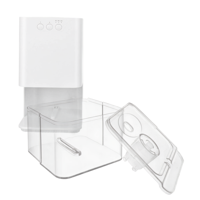 Dezumidificator de aer VarioShop®, pentru încăperi mici, rezervor 1400 ml, reduce umiditatea, 36W, 14,5 x 14,5 x 27,5 cm, alb [11]