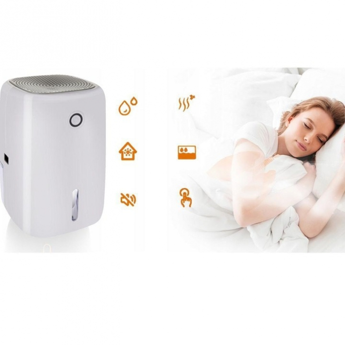 Dezumidificator de camera VarioShop®, functia oprire automata, silentios, 330 ml/zi, capacitate 800 ml, tehnologia Peltier, 22.5 W, 22 x 13.5 x 13.5 cm, Alb [5]
