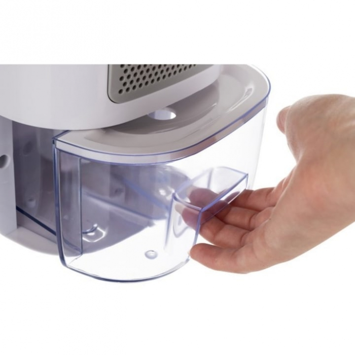 Dezumidificator de camera VarioShop®, functia oprire automata, silentios, 330 ml/zi, capacitate 800 ml, tehnologia Peltier, 22.5 W, 22 x 13.5 x 13.5 cm, Alb [17]