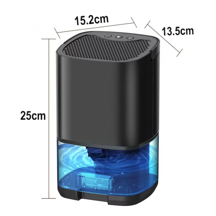 Dezumidificator pentru casa VarioShop®, rezervor 1000ml, doua moduri de lucru si 7 lumini LED colorate, cu functie de uscare si purificare a aerului, pentru dormitor, subsol, baie, bucatarie, birou, n [15]