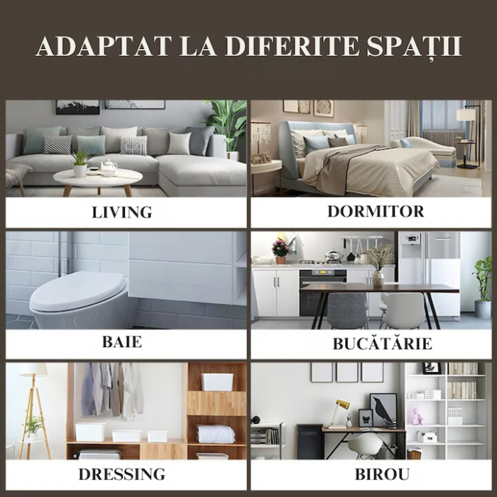 Dezumidificator pentru casa VarioShop®, rezervor 1000ml, doua moduri de lucru si 7 lumini LED colorate, cu functie de uscare si purificare a aerului, pentru dormitor, subsol, baie, bucatarie, birou, n [9]