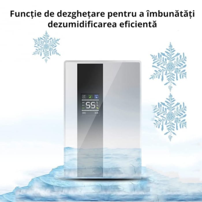 Dezumidificator si Purificator de Aer VarioShop®, Afisaj Temperatura/Umiditate, Tehnologie Peltier, Silentios, Anti-Mucegai, Telecomanda, Randament 650ml/zi, Putere 90 W, Alb [6]