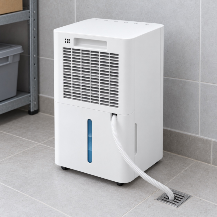 Dezumidificator VarioShop®, 12 l/zi, Wi-Fi, control prin aplicatie, incaperi pana la 25 m², umidistat, rezervor detasabil 2 l, 38 dB, portabil, functie uscare rufe, blocare pentru copii [9]