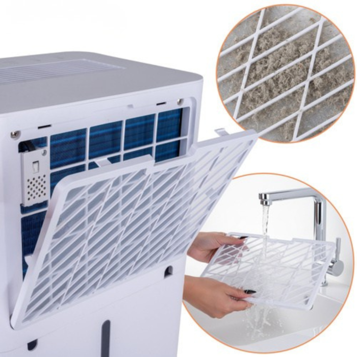 Dezumidificator VarioShop®, 20L/24h cu WiFi, Umidistat Reglabil, Temporizator 1–24h, Rezervor 4.3L, Mod Uscare Rufe, Zgomot Redus 43 dB, Drenaj Continu, Agent Ecologic R290 [14]