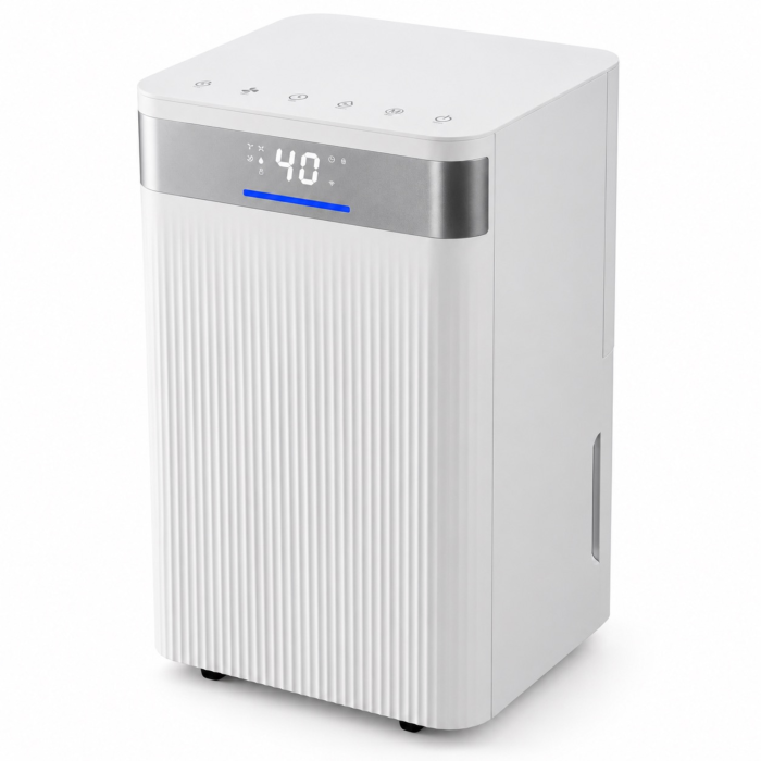 Dezumidificator VarioShop® cu Wi-Fi, control prin aplicatie, capacitate 12 l/zi, pentru camere pana la 25 m², rezervor 2 l, drenaj continuu cu furtun, silentios 38 dB, mod uscare rufe, 25 x 22 x 44.5 [11]