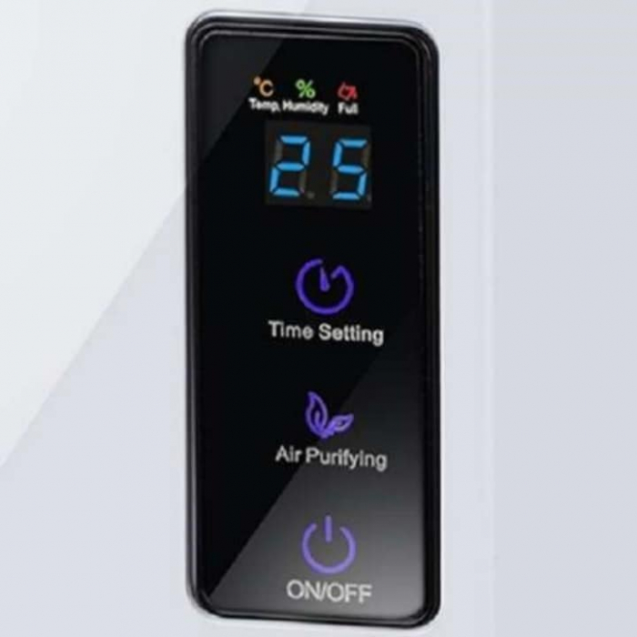 Dezumidificator VarioShop®, Functie Purificare, Higrometru si Termometru, Silentios, Rezistent la Temperaturi Scazute, Acoperire 30 mp, Rezervor 1800 ml, Furtun de Drenaj, 90 W, 36 x 24 x 13 cm, Alb [7]