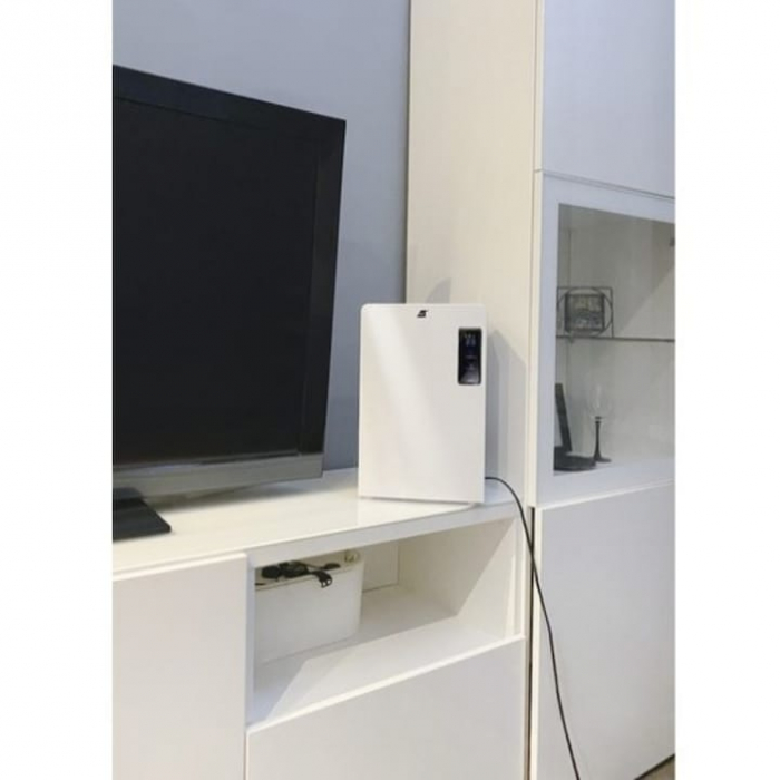 Dezumidificator VarioShop®, Functie Purificare, Higrometru si Termometru, Silentios, Rezistent la Temperaturi Scazute, Acoperire 30 mp, Rezervor 1800 ml, Furtun de Drenaj, 90 W, 36 x 24 x 13 cm, Alb [11]