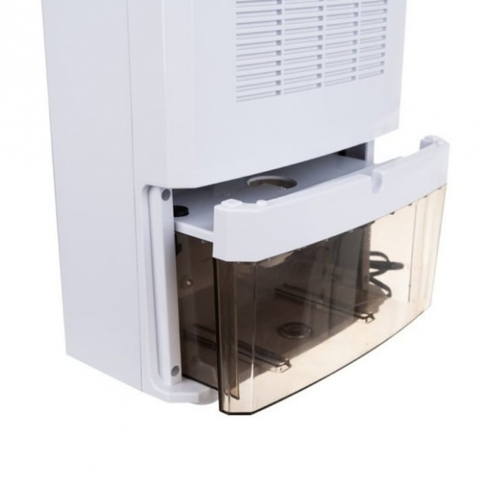 Dezumidificator VarioShop®, Functie Purificare, Higrometru si Termometru, Silentios, Rezistent la Temperaturi Scazute, Acoperire 30 mp, Rezervor 1800 ml, Furtun de Drenaj, 90 W, 36 x 24 x 13 cm, Alb [5]