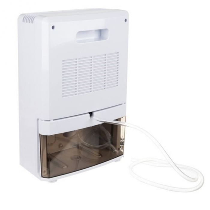 Dezumidificator VarioShop®, Functie Purificare, Higrometru si Termometru, Silentios, Rezistent la Temperaturi Scazute, Acoperire 30 mp, Rezervor 1800 ml, Furtun de Drenaj, 90 W, 36 x 24 x 13 cm, Alb [6]