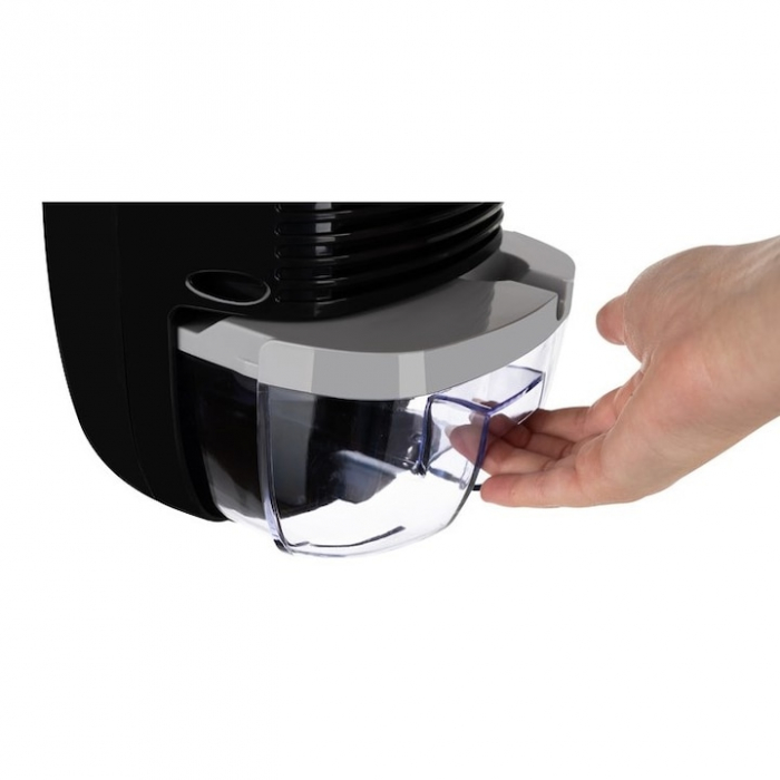 Dezumidificator VarioShop®, silentios, consum redus de energie, furtun pentru scurgerea apei, tehnologia Peltier, 300 ml /zi, capacitate rezervor 800 ml, 22.5 W, 22.5 x 16 x 14 cm, Negru [12]