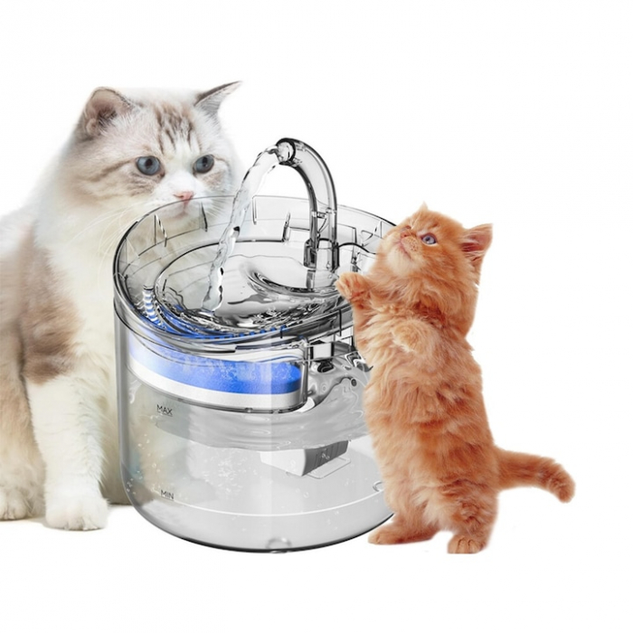 Dispenser de apa automat pentru caini si pisici VarioShop® pentru hidratarea optima a animalelor de companie, cu design adaptabil si capacitate extinsa, senzor infrarosu, purificare apa, ultra-silenti [20]