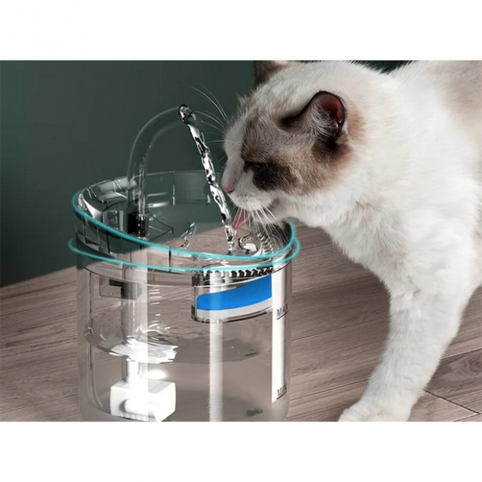 Dispenser de apa automat pentru caini si pisici VarioShop® pentru hidratarea optima a animalelor de companie, cu design adaptabil si capacitate extinsa, senzor infrarosu, purificare apa, ultra-silenti [22]