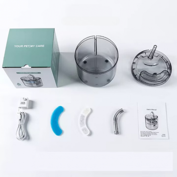 Dispenser de apa automat pentru caini si pisici VarioShop® pentru hidratarea optima a animalelor de companie, cu design adaptabil si capacitate extinsa, senzor infrarosu, purificare apa, ultra-silenti [9]