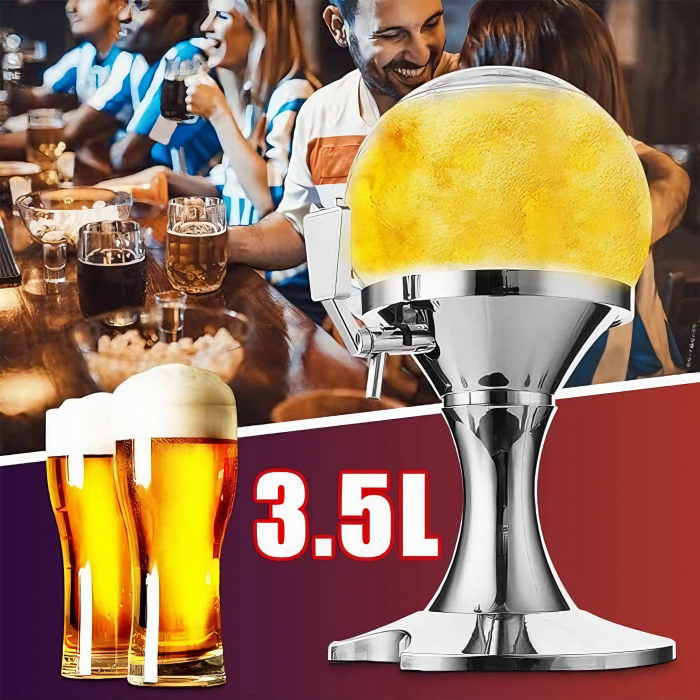 Dispenser de bauturi VarioShop® cu recipient pentru gheata, pentru bauturi alcoolice sau sucuri, in forma de glob, 41 x 24 cm, 3.5 L [3]