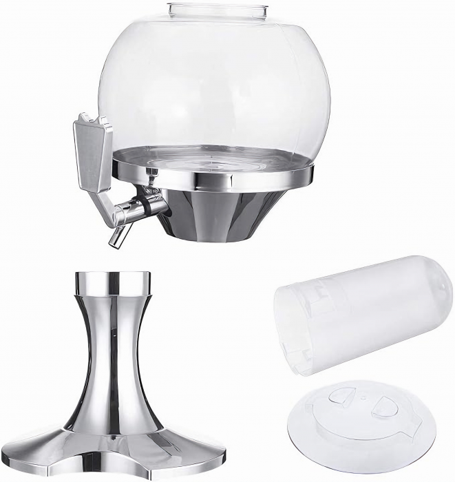 Dispenser de bauturi VarioShop® cu recipient pentru gheata, pentru bauturi alcoolice sau sucuri, in forma de glob, 41 x 24 cm, 3.5 L [15]