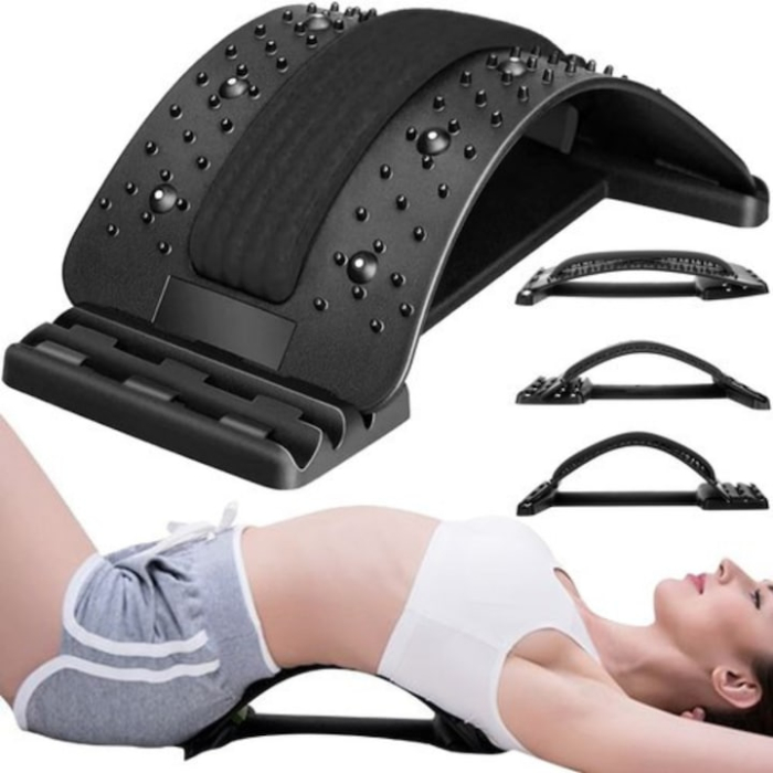 Dispozitiv de intindere a spatelui VarioShop®, cu masaj si acupresura, 3 niveluri reglabile, presopunctura, relaxare musculara, Negru [5]