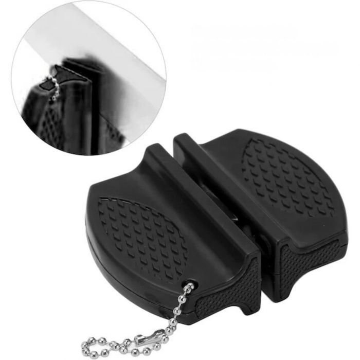 Dispozitiv pentru ascutit cutite VarioShop®, 2 Nivele de Ascutire, Portabil, 7 x 6 cm, Negru [2]
