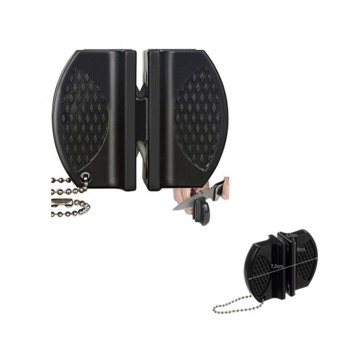 Dispozitiv pentru ascutit cutite VarioShop®, 2 Nivele de Ascutire, Portabil, 7 x 6 cm, Negru [6]