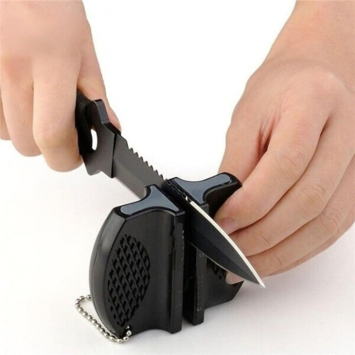 Dispozitiv pentru ascutit cutite VarioShop®, 2 Nivele de Ascutire, Portabil, 7 x 6 cm, Negru [9]