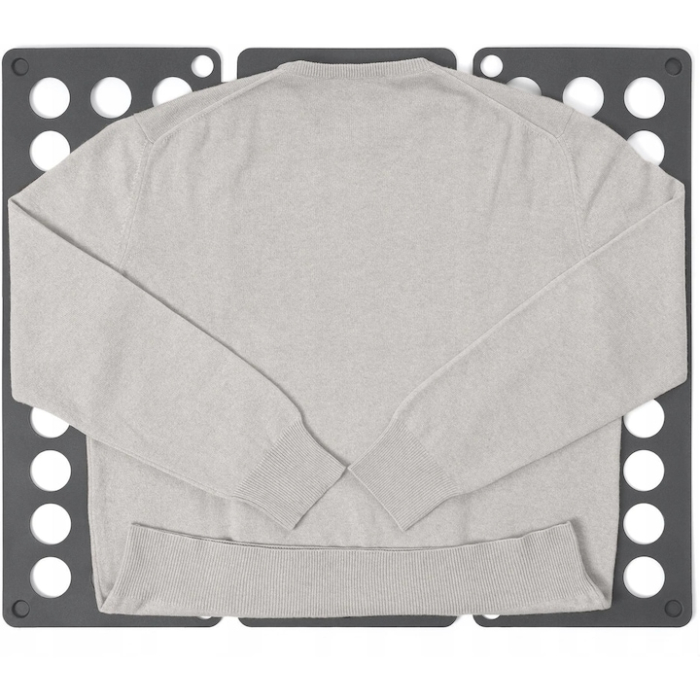 Dispozitiv pentru impaturit haine VarioShop®, pentru camasi, tricouri, pulovere, versatil, utilizare usoara, usor de depozitat, 60 x 70 cm, Gri [5]