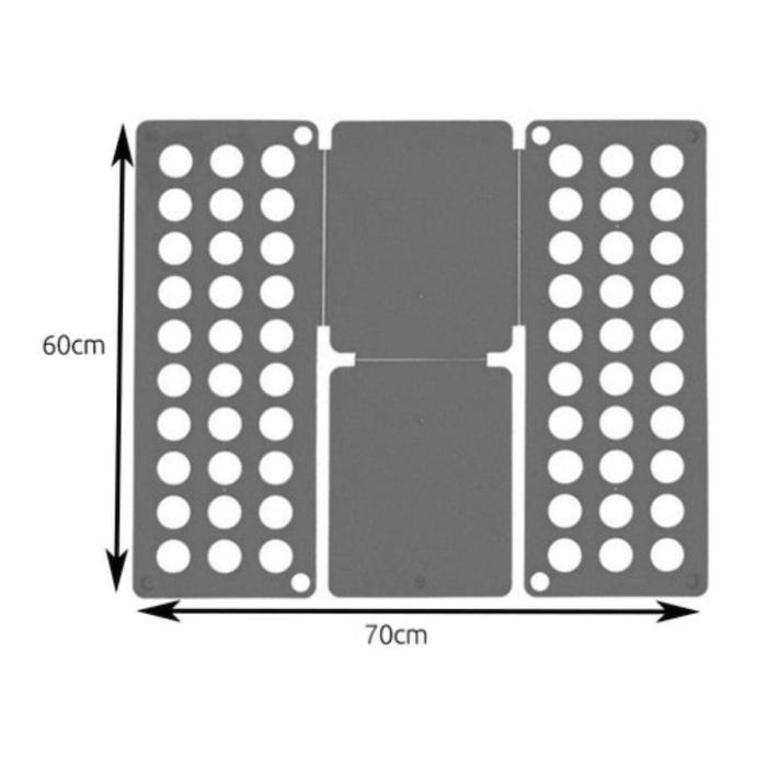 Dispozitiv pentru impaturit haine VarioShop®, pentru camasi, tricouri, pulovere, versatil, utilizare usoara, usor de depozitat, 60 x 70 cm, Gri [6]