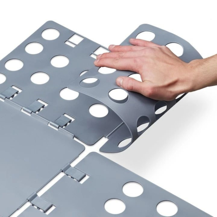 Dispozitiv pentru impaturit haine VarioShop®, pentru camasi, tricouri, pulovere, versatil, utilizare usoara, usor de depozitat, 60 x 70 cm, Gri [4]