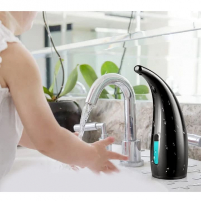 Dozator automat cu senzor pentru sapun lichid VarioShop®, rezistent la apa IPX7, capacitate 300 ml, dimensiuni, 22 x 14 x 7 cm, Negru [12]