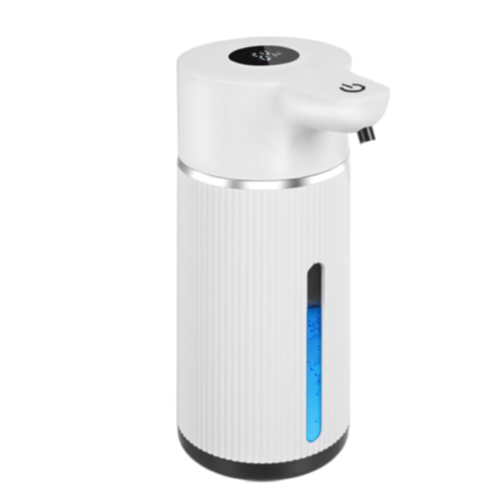 Dozator automat de sapun VarioShop®, 420 ml, senzor infrarosu fara atingere, afisaj LED, 4 niveluri dozare, acumulator 1200 mAh, incarcare USB-C, IPX5, alb [9]