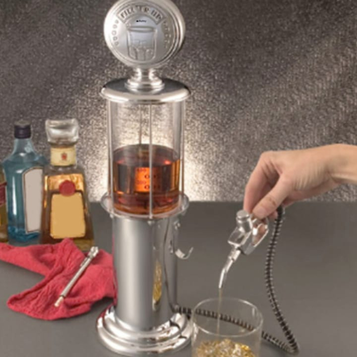 Dozator de bauturi VarioShop®, capacitate 1L, tip pompa, design retro, cu furtun si maneta pentru autoservire, ideal pentru bere, vin, vodca sau suc, accesoriu inedit pentru petreceri si bar acasa [3]