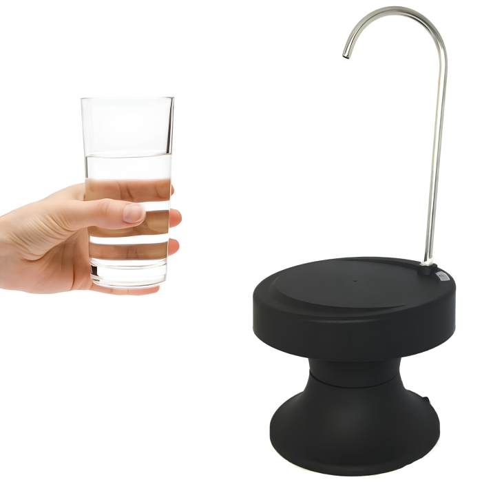Dozator electric de apa VarioShop®, cu pompa automata, incarcare USB, baterie 1200 mAh, suport pentru pahar, inaltime 39 cm, negru [5]