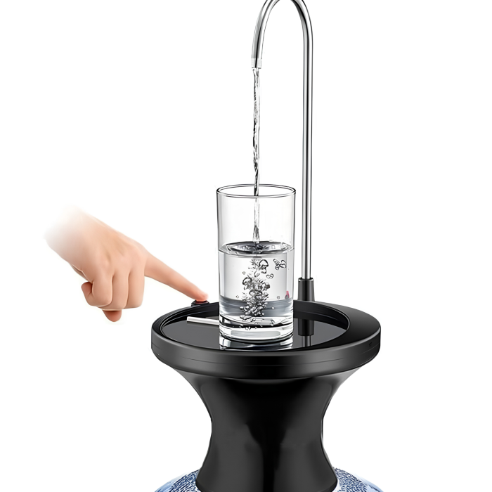 Dozator electric de apa VarioShop®, cu pompa automata, incarcare USB, baterie 1200 mAh, suport pentru pahar, inaltime 39 cm, negru [3]