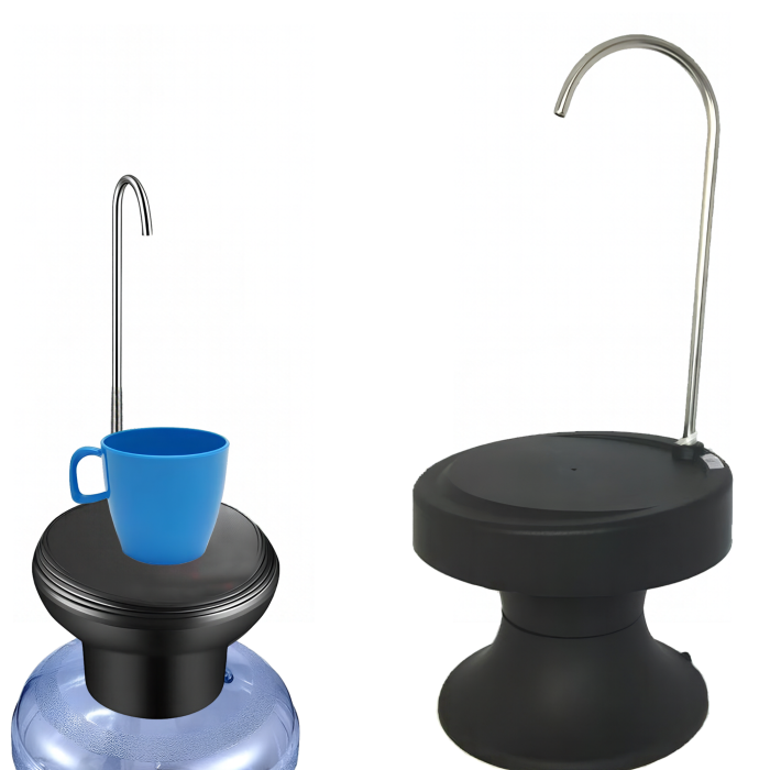 Dozator electric de apa VarioShop®, cu pompa automata, incarcare USB, baterie 1200 mAh, suport pentru pahar, inaltime 39 cm, negru [7]