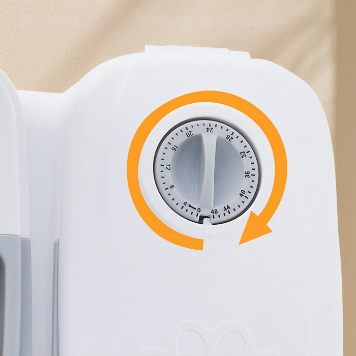 Dozator inteligent VarioShop® pentru animale de companie cu 2 camere din ABS, pentru hrana umeda sau uscata, temporizator de la 1 ora la 48 de ore, 28.5x24x7.5cm, Gri [9]