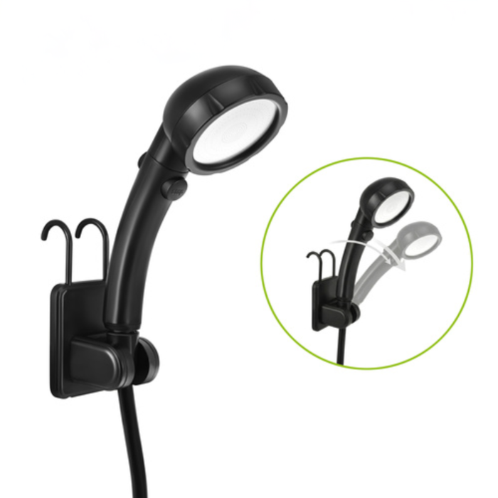 Dus portabil de camping VarioShop®, reincarcabil USB 6000mAh, pompa apa cu baterie, furtun 2m, afisaj LCD, utilizare outdoor camping si drumetii [7]