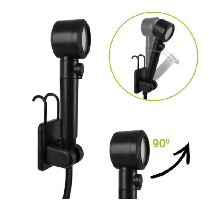 Dus portabil VarioShop®, reincarcabil 8000mAh, pompa electrica USB, afisaj LED, 5 trepte presiune, 4 moduri jet, IPX8, ideal camping, plaja, gradina [6]