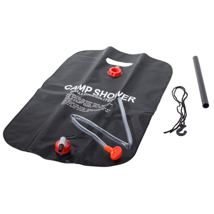 Dus solar portabil cu capacitate de 20l VarioShop®, incalzire solara eficienta si furtun flexibil, ideal pentru camping, excursii si activitati in aer liber, Negru [11]