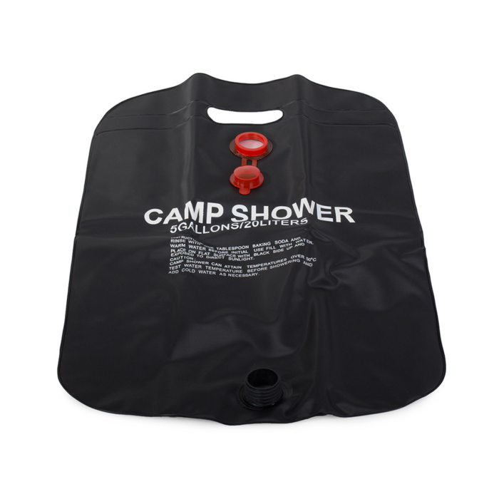 Dus solar portabil cu capacitate de 20l VarioShop®, incalzire solara eficienta si furtun flexibil, ideal pentru camping, excursii si activitati in aer liber, Negru [12]