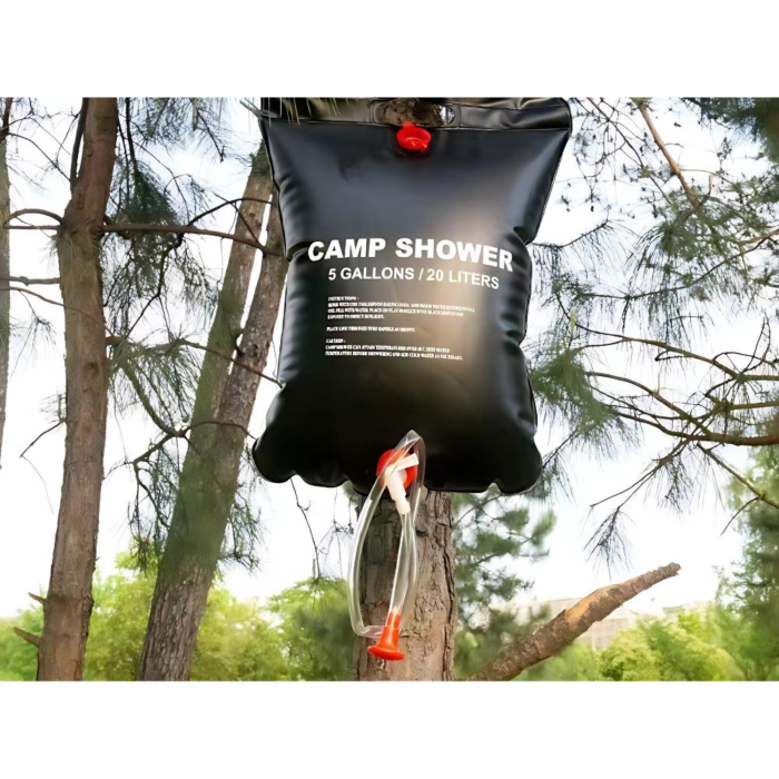 Dus solar portabil cu capacitate de 20l VarioShop®, incalzire solara eficienta si furtun flexibil, ideal pentru camping, excursii si activitati in aer liber, Negru [6]