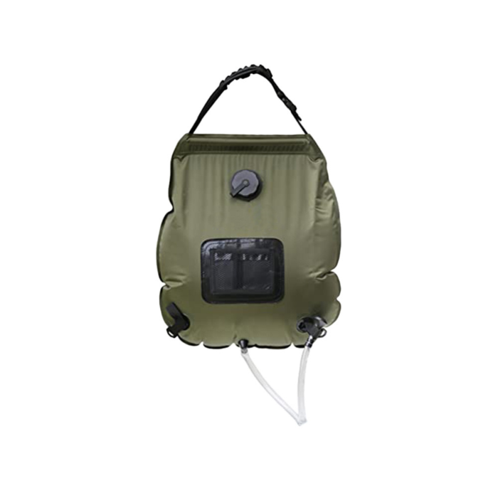 Dus solar portabil VarioShop®, pentru camping si excursii, cu afisaj temperatura apa 20l, solutia ideala pentru igiena si confort in natura, usor de utilizat si transportat, Kaki [11]