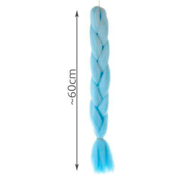 Extensie par sintetic VarioShop® pentru impletituri, fibra sintetica, rezistente la temperaturi ridicate, 60 cm, albastru [2]
