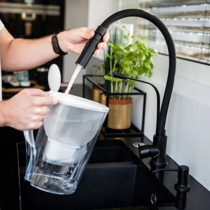 Extensie pentru robinet VarioShop®, universal, pentru baie, bucatarie, dimensiune M22, 2 moduri de pulverizare, economisire apa, instalare usoara, Negru [2]