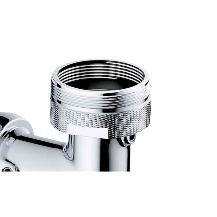 Extensie rotativa pentru robinet VarioShop®, prelungitor pentru baterie chiuveta, pivotant in orice directie, economizor apa, metal, Argintiu [15]