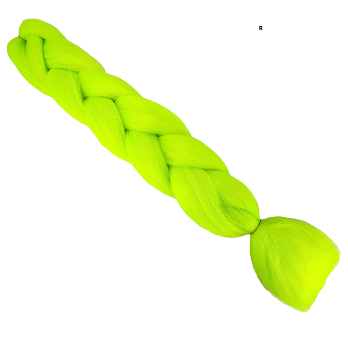 Extensii par sintetic pentru impletituri VarioShop®, fibra rezistenta la temperaturi ridicate si UV, 60 cm, verde neon [6]