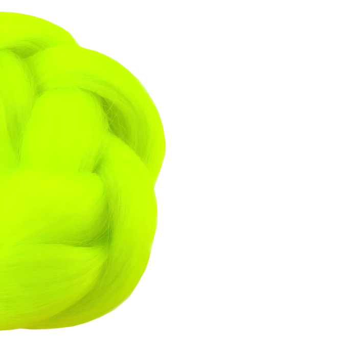 Extensii par sintetic pentru impletituri VarioShop®, fibra rezistenta la temperaturi ridicate si UV, 60 cm, verde neon [5]